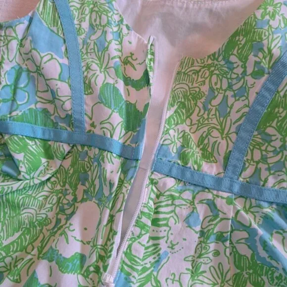 Lilly Pulitzer girls size 4 mini gosling lion, bear sleeveless dress, VGUC - Picture 4 of 5